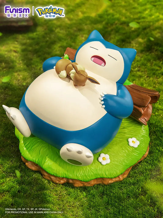 FUNISM Pokémon Snorlax & Eevee Collectible Figure Relax with Snorlax and Eevee in the Forest - OtakuPop