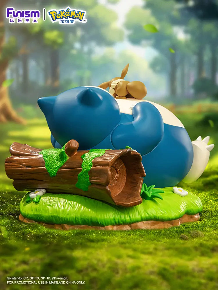 FUNISM Pokémon Snorlax & Eevee Collectible Figure Relax with Snorlax and Eevee in the Forest - OtakuPop