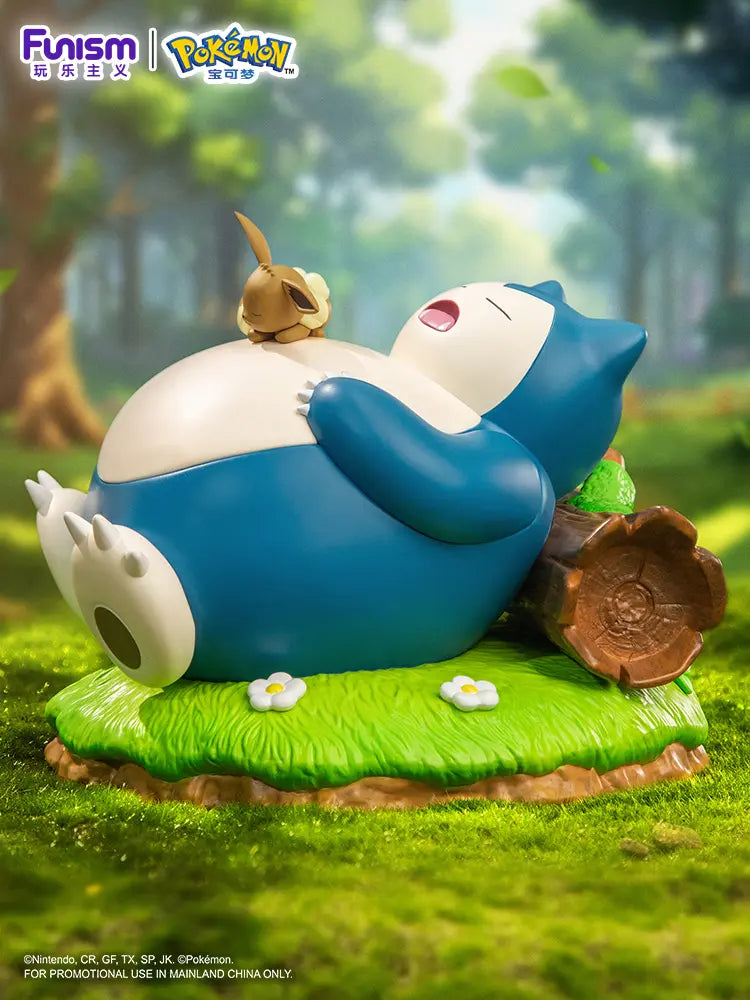 FUNISM Pokémon Snorlax & Eevee Collectible Figure Relax with Snorlax and Eevee in the Forest - OtakuPop