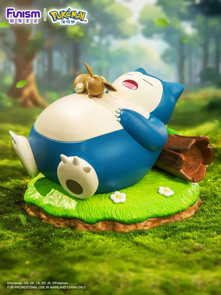 FUNISM Pokémon Snorlax & Eevee Collectible Figure Relax with Snorlax and Eevee in the Forest - OtakuPop