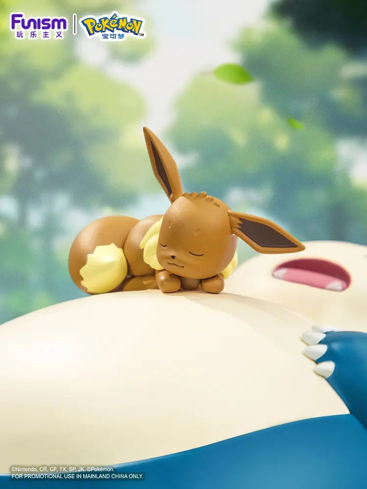 FUNISM Pokémon Snorlax & Eevee Collectible Figure Relax with Snorlax and Eevee in the Forest - OtakuPop