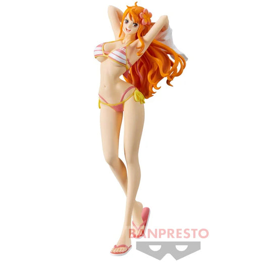 BANPRESTO ONE PIECE - GRANDLINE GIRLS ON VACATION - NAMI - B：Pink ver. - OtakuPop