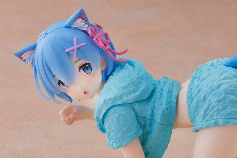 Taito Re:ZERO -Starting Life in Another World Desktop Cute figure Rem -Cat room wear ver.- (standard version) - OtakuPop